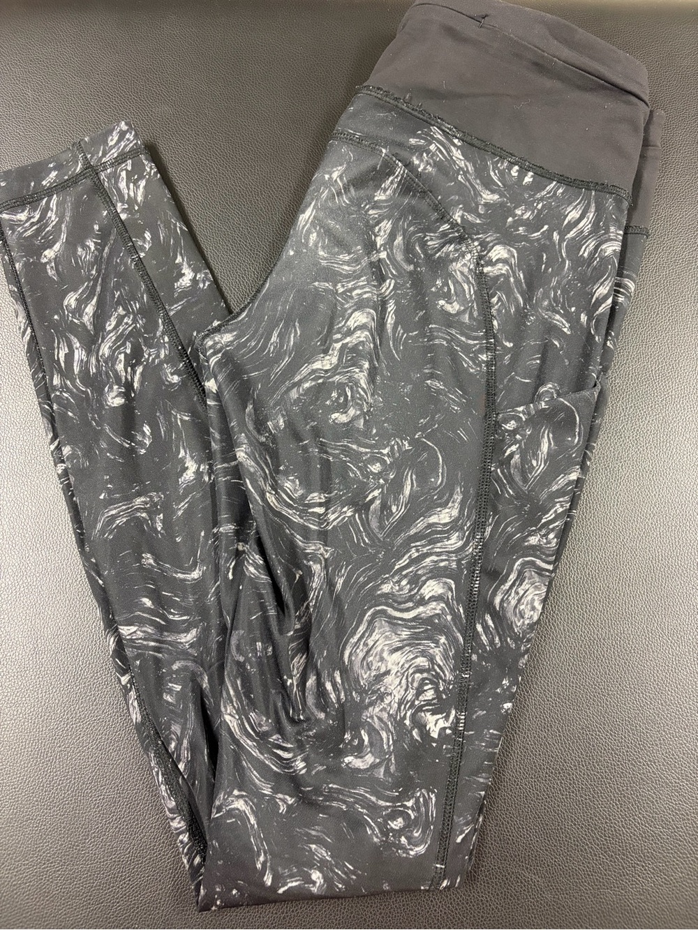 Lululemon Black Marble Print Leggings